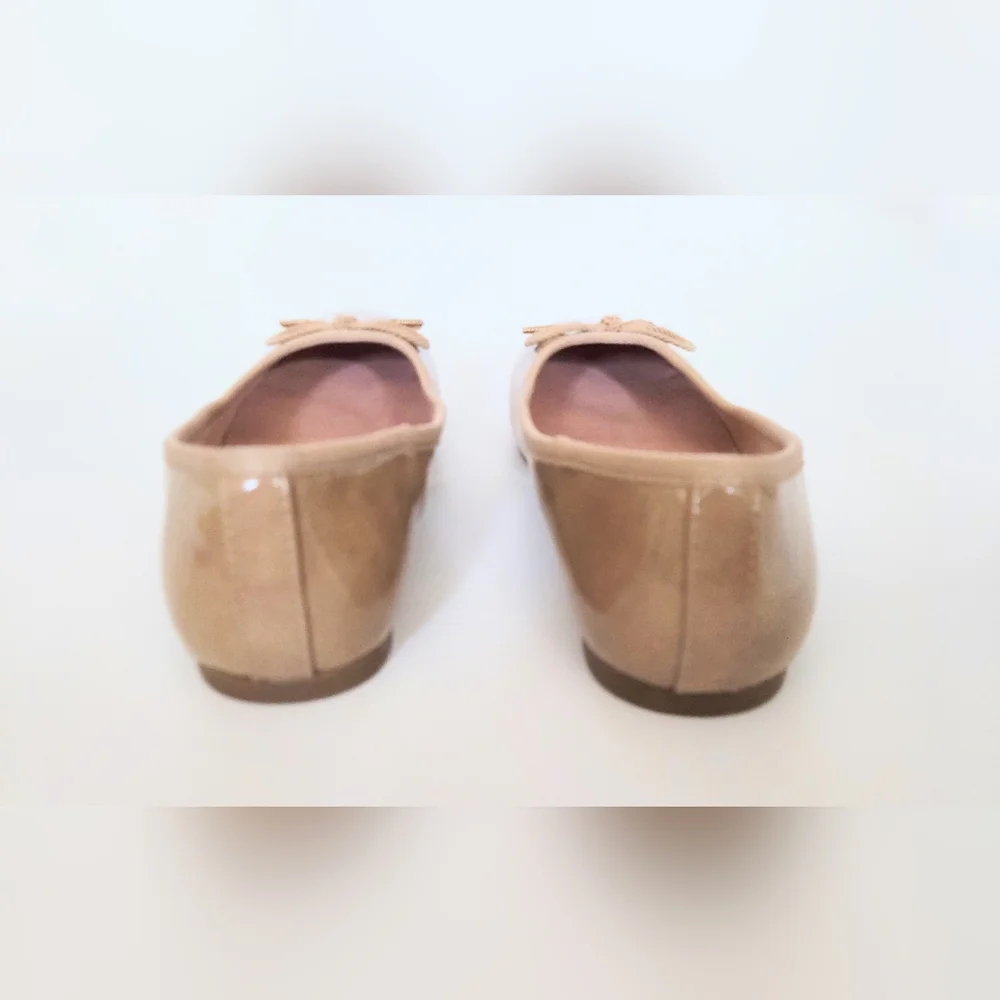 Tamaris Leather Ballet Flats Size US 7.5 EU 38 Tan Made In Germany